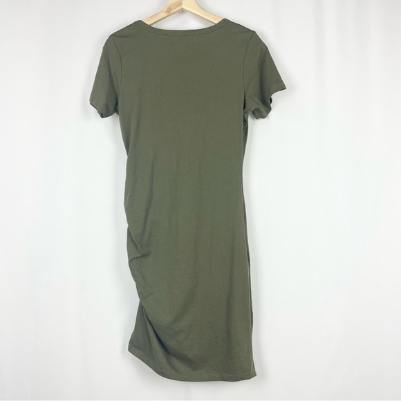 GUESS Asymmetrical T-shirt Dress with Elastic Ruching - Picture 2 of 9
